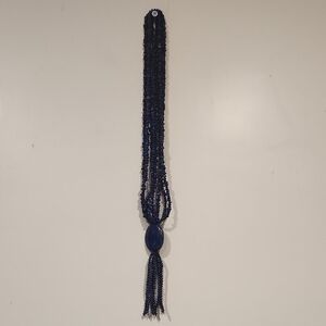 Elegant Blue Beaded‎ Necklace